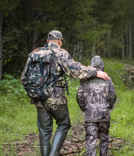 How do hunters teach kids